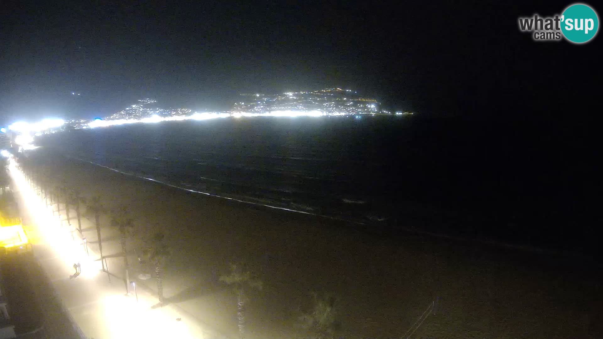 Live Roses Webcam Costa Brava beach view from MonteCarlo Hotel