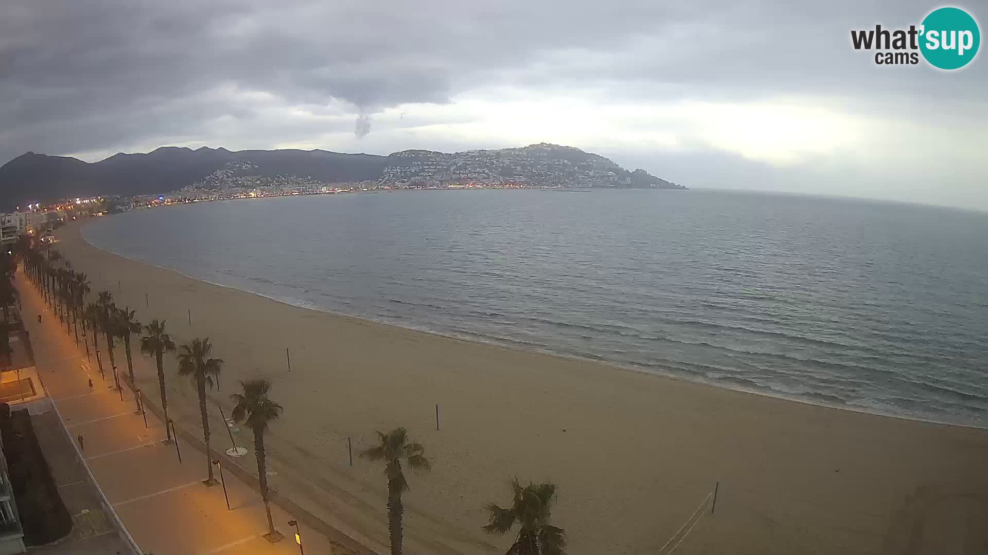 Live Roses Webcam Costa Brava beach view from MonteCarlo Hotel