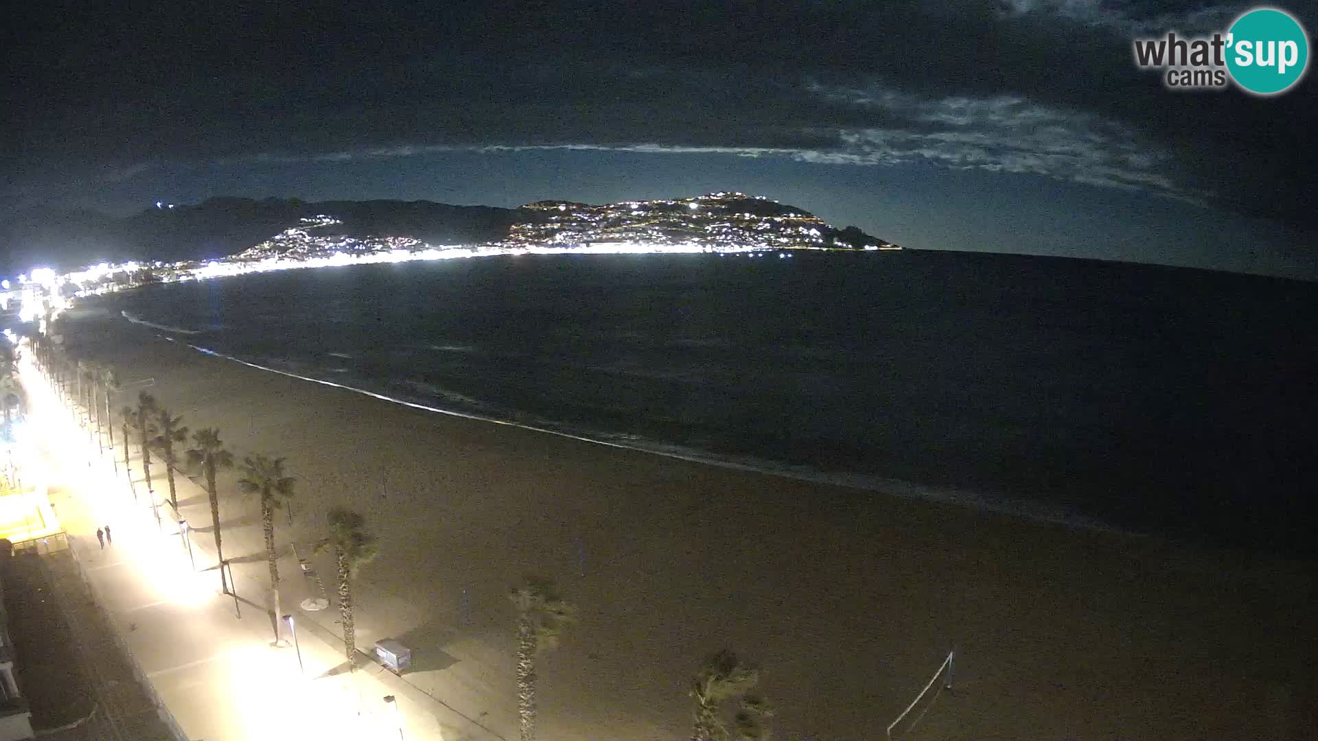 Live Roses Webcam Costa Brava beach view from MonteCarlo Hotel