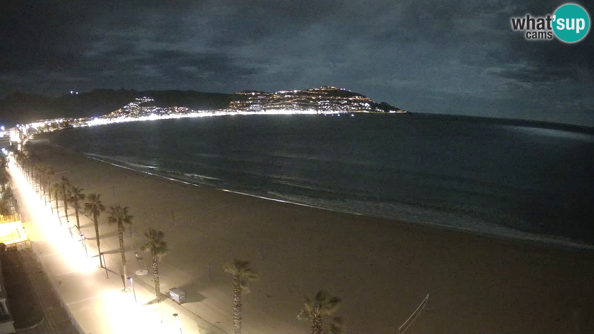 Live Roses Webcam Costa Brava beach view from MonteCarlo Hotel