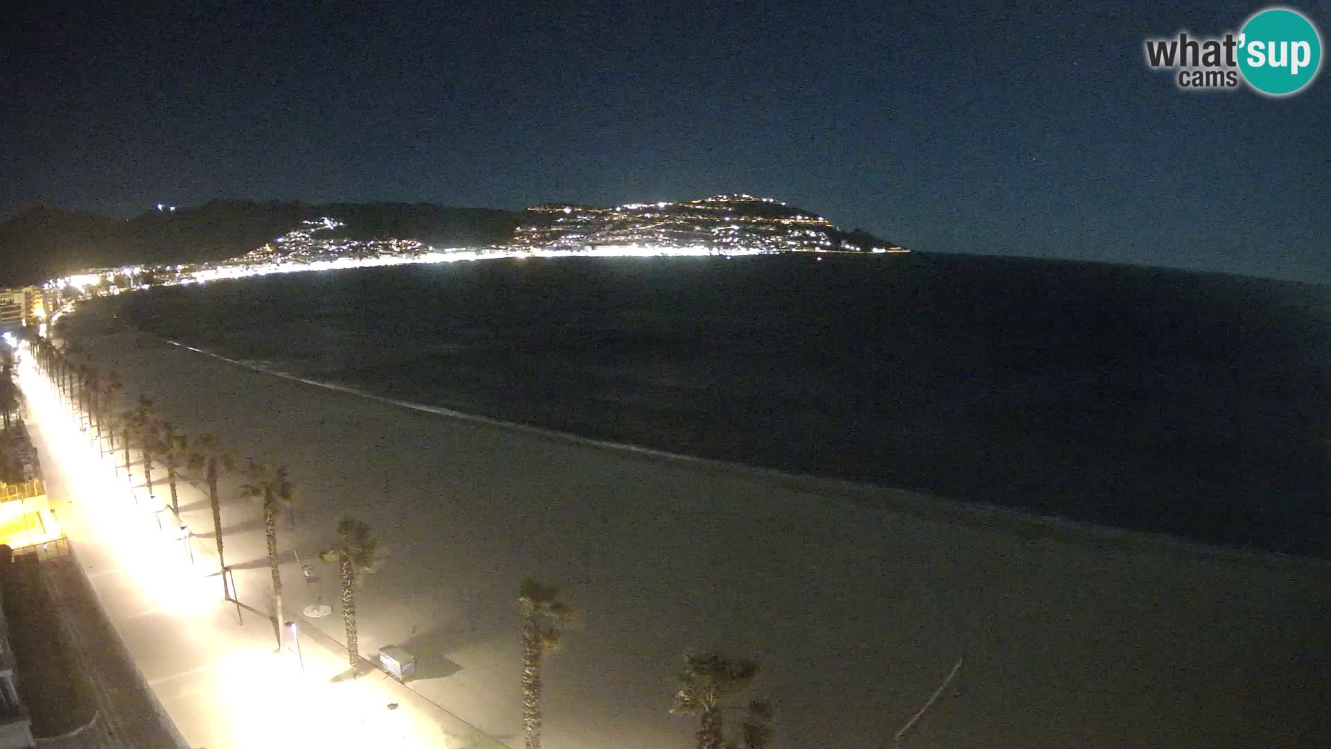 Live Roses Webcam Costa Brava beach view from MonteCarlo Hotel