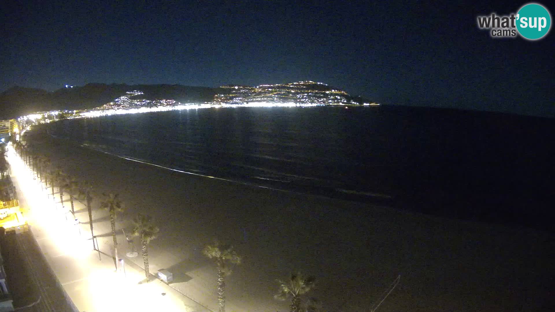 Live Roses Webcam Costa Brava beach view from MonteCarlo Hotel