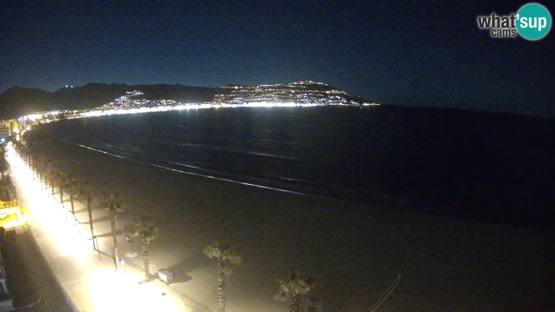 Live Roses Webcam Costa Brava beach view from MonteCarlo Hotel