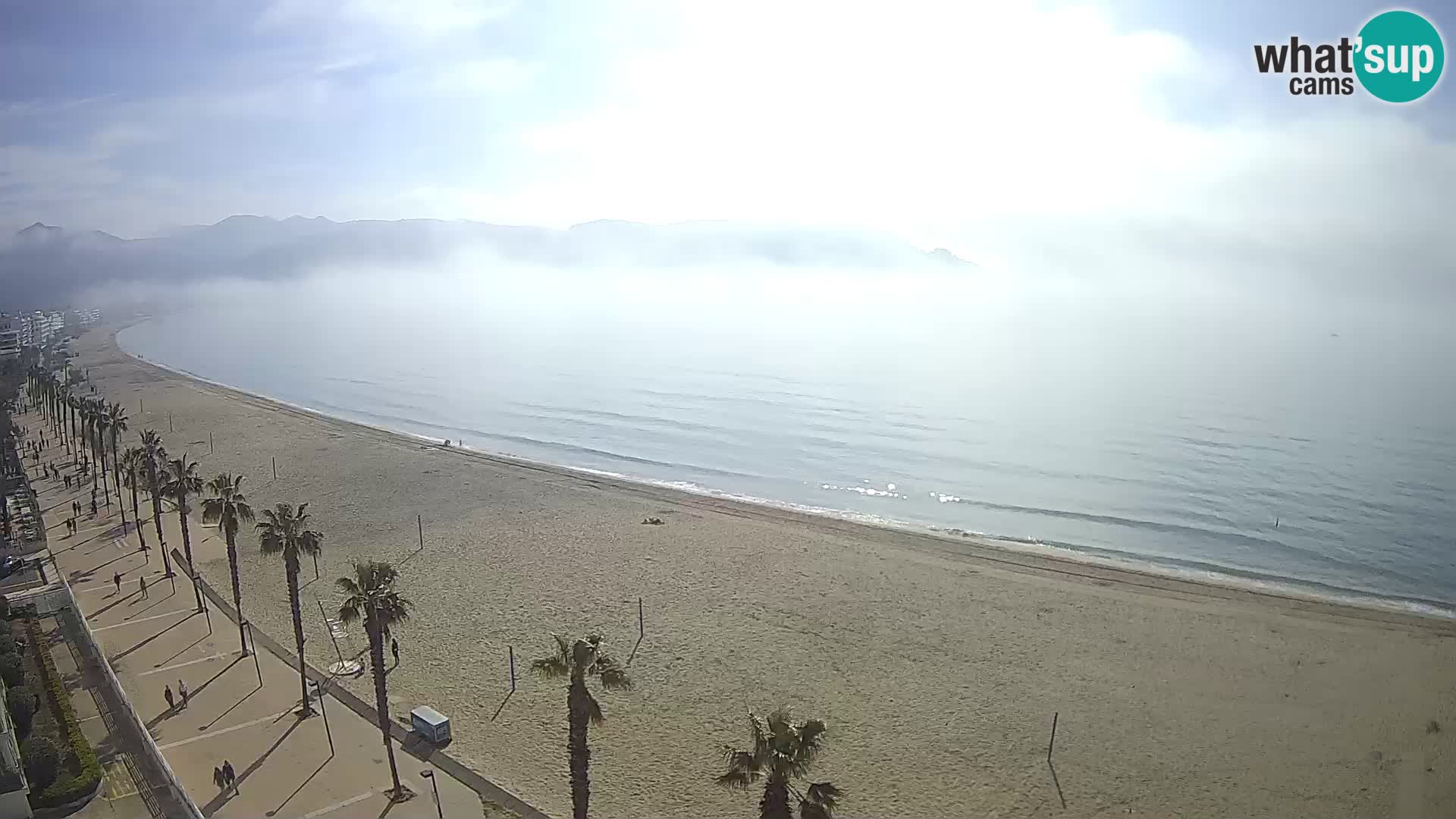 Live Roses Webcam Costa Brava beach view from MonteCarlo Hotel