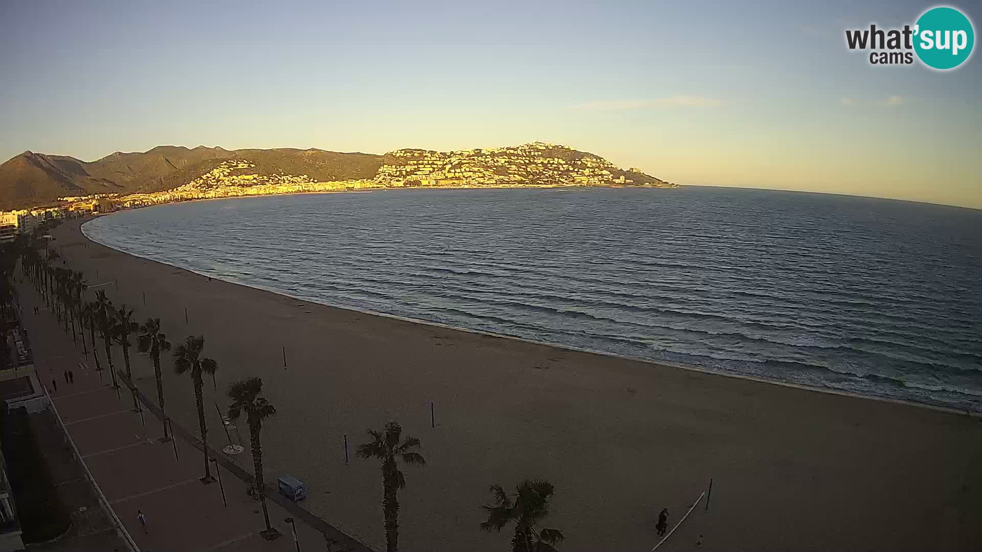 Live Roses Webcam Costa Brava beach view from MonteCarlo Hotel