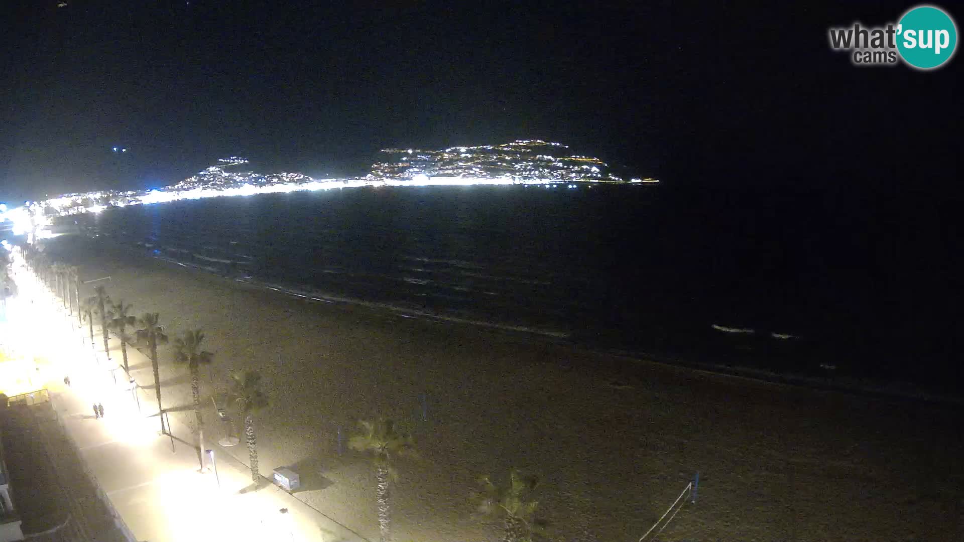Live Roses Webcam Costa Brava beach view from MonteCarlo Hotel
