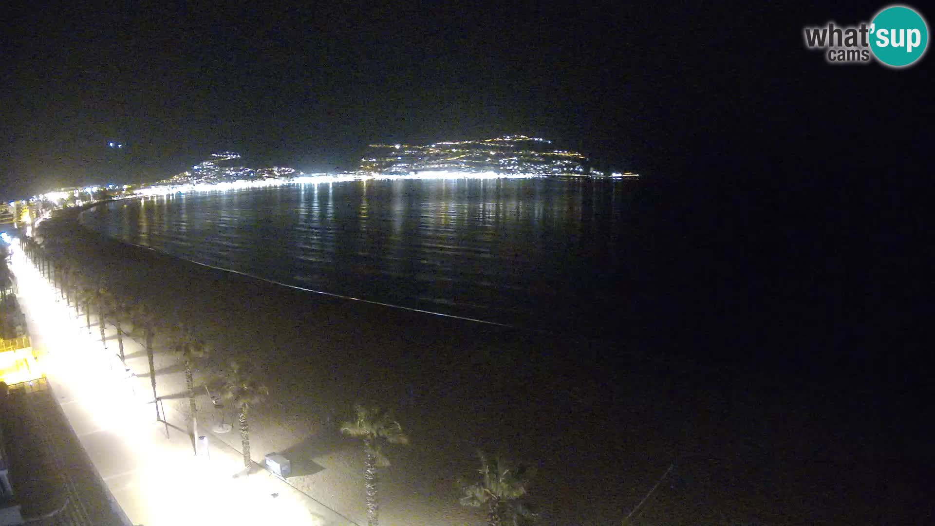 Live Roses Webcam Costa Brava beach view from MonteCarlo Hotel