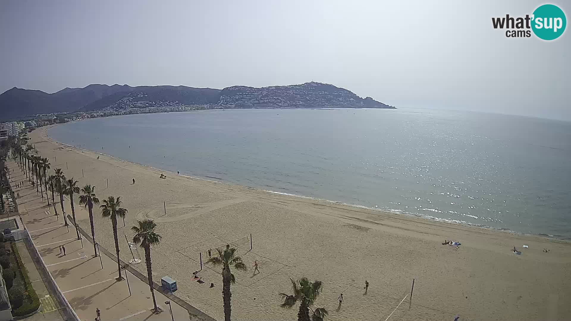 Live Roses Webcam Costa Brava beach view from MonteCarlo Hotel