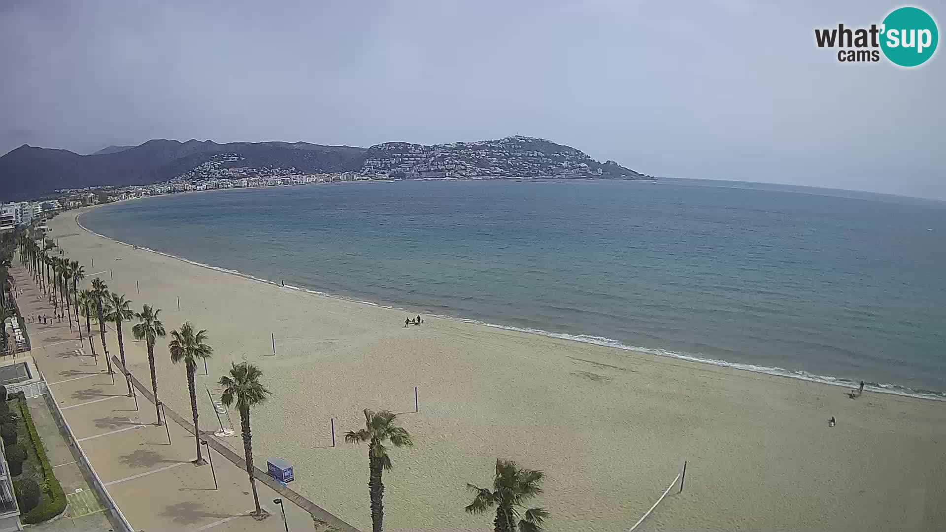 Live Roses Webcam Costa Brava beach view from MonteCarlo Hotel
