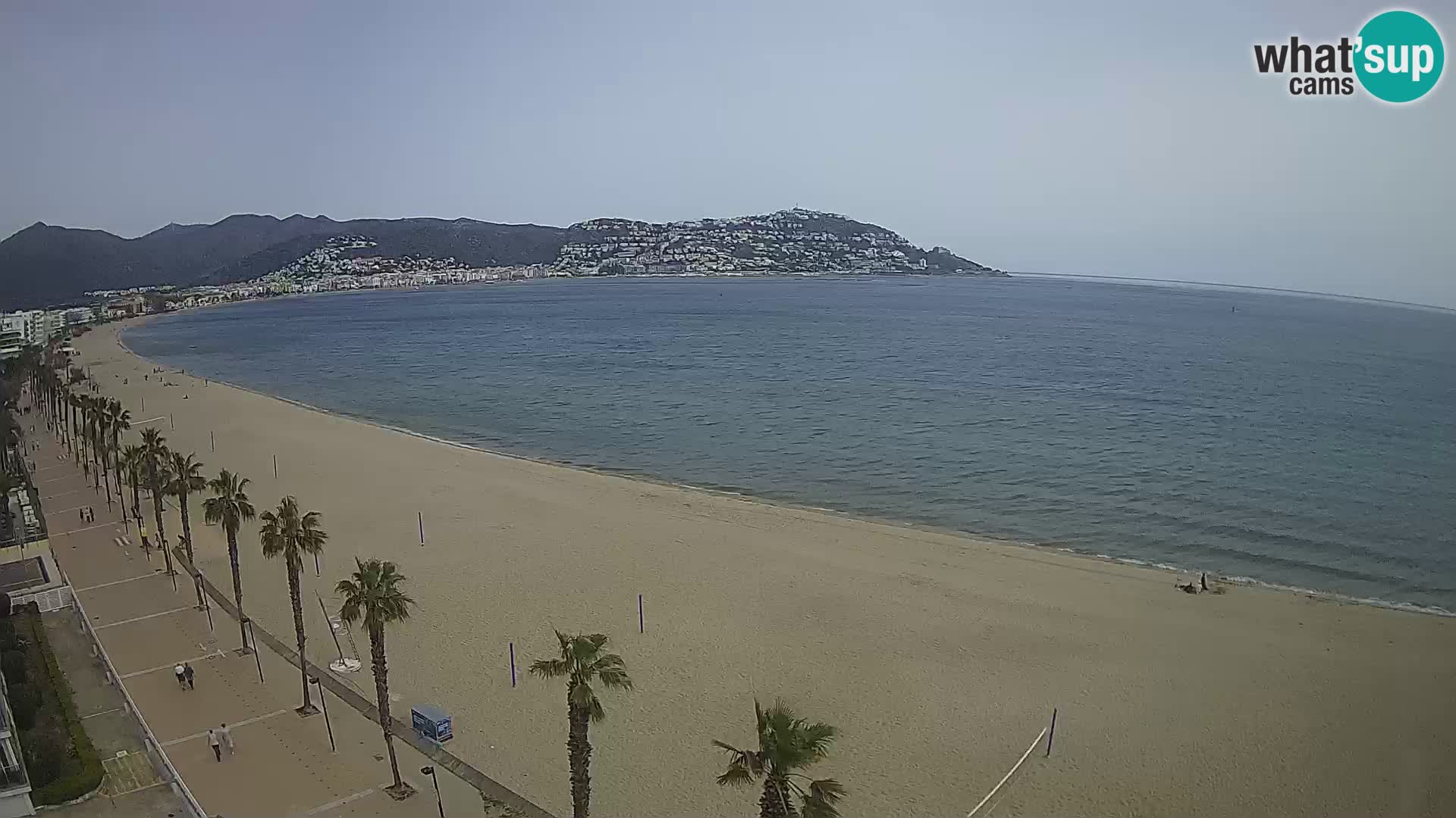 Live Roses Webcam Costa Brava beach view from MonteCarlo Hotel