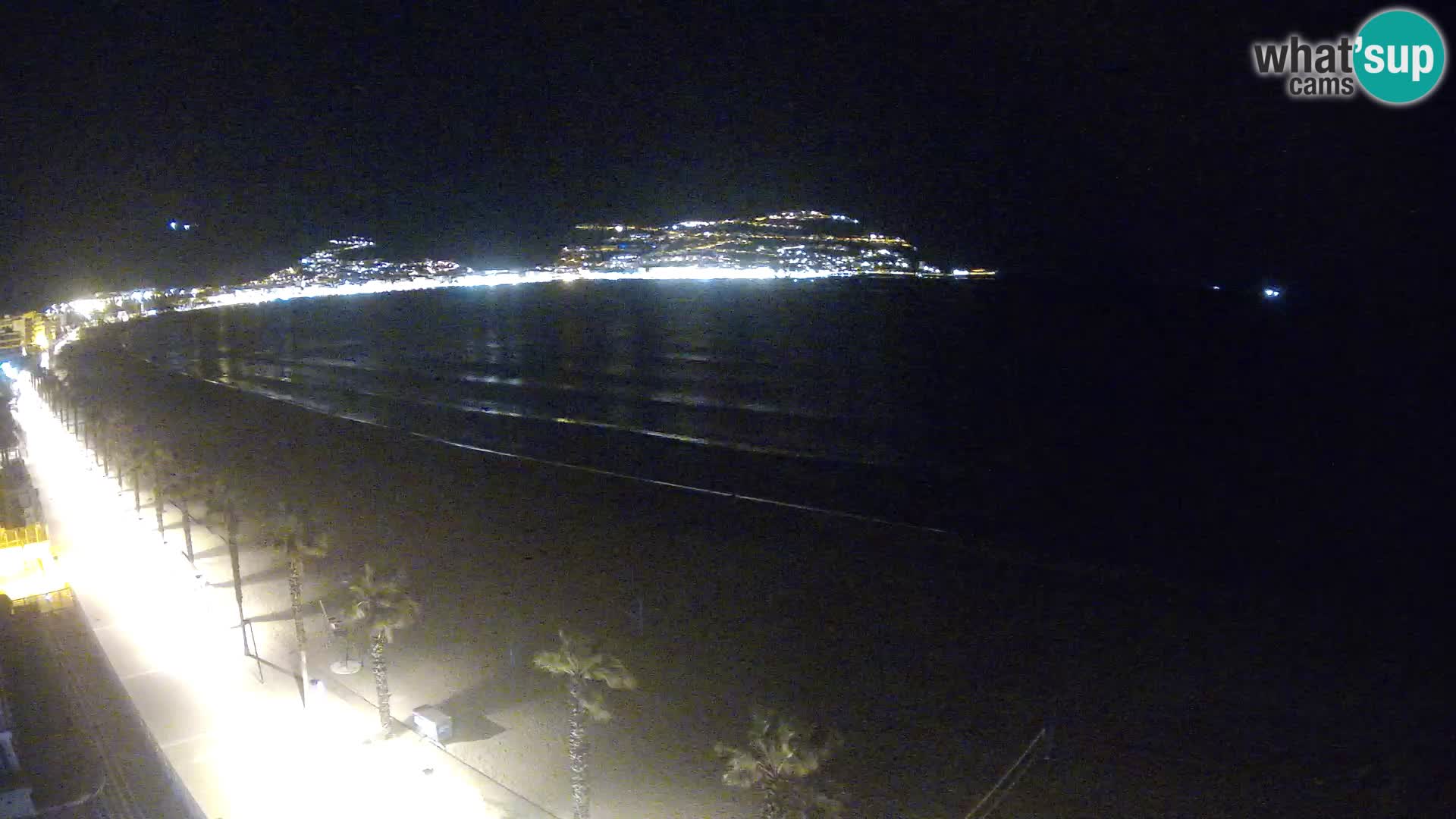 Live Roses Webcam Costa Brava beach view from MonteCarlo Hotel