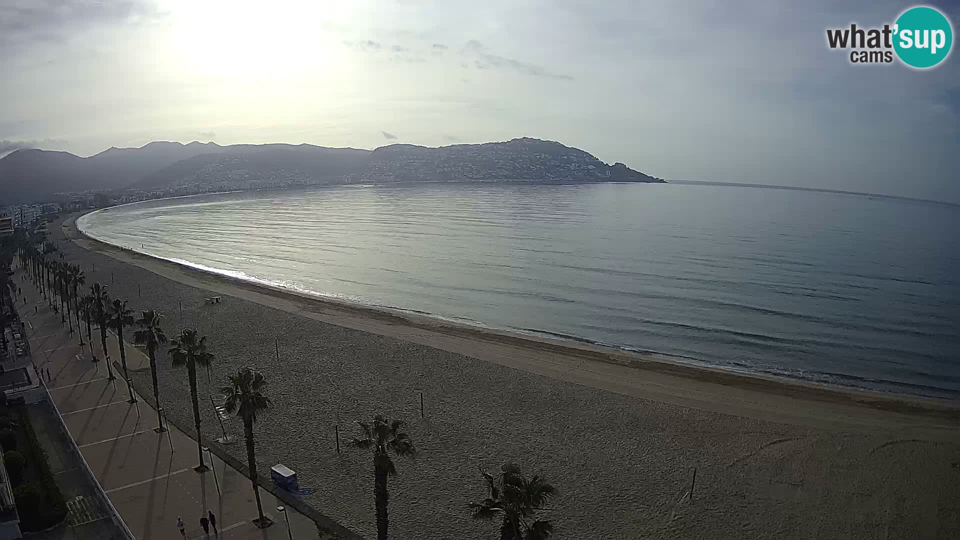 Live Roses Webcam Costa Brava beach view from MonteCarlo Hotel