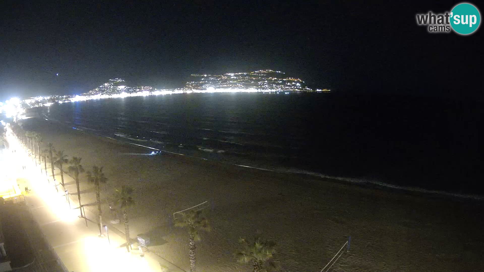 Live Roses Webcam Costa Brava beach view from MonteCarlo Hotel