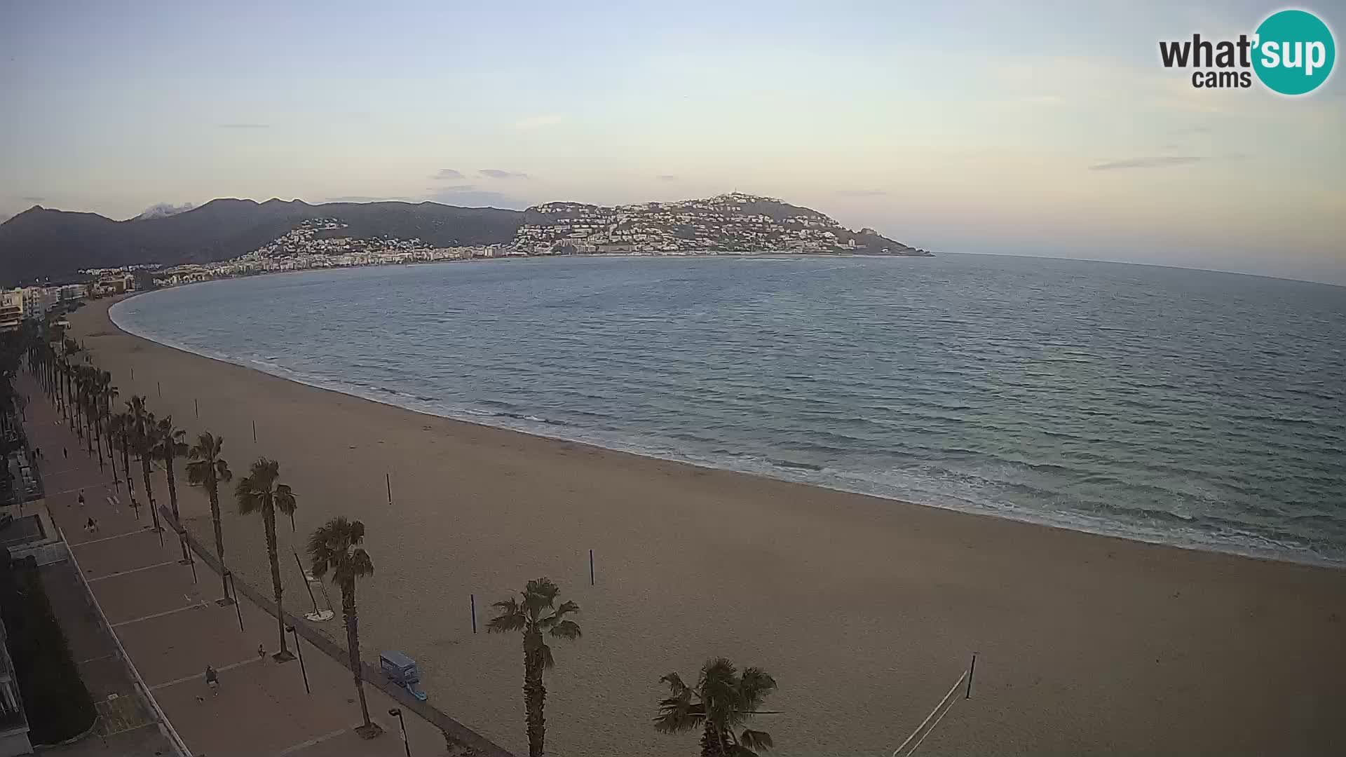 Live Roses Webcam Costa Brava beach view from MonteCarlo Hotel