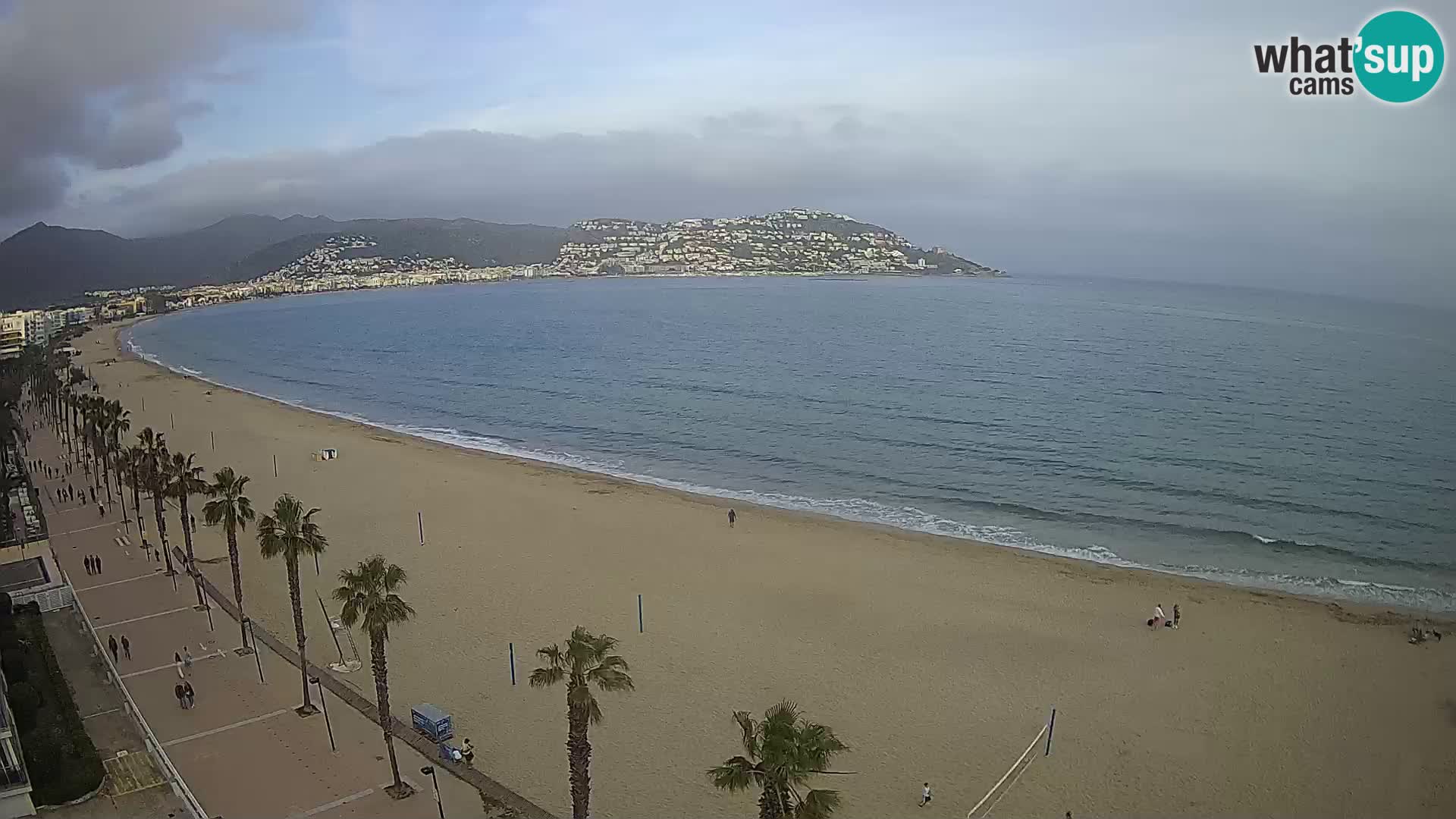 Live Roses Webcam Costa Brava beach view from MonteCarlo Hotel
