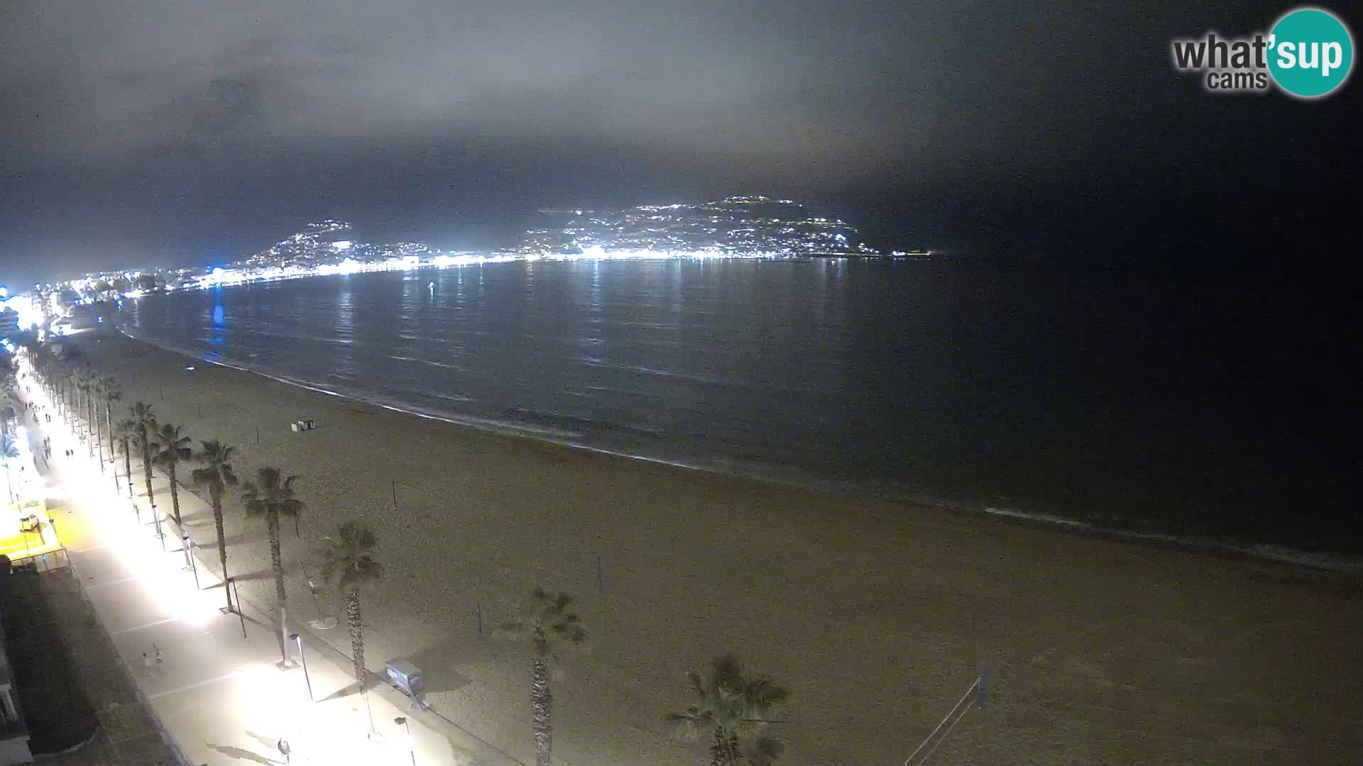 Live Roses Webcam Costa Brava beach view from MonteCarlo Hotel