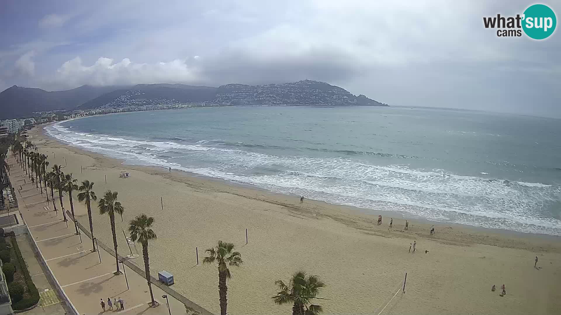 Live Roses Webcam Costa Brava beach view from MonteCarlo Hotel