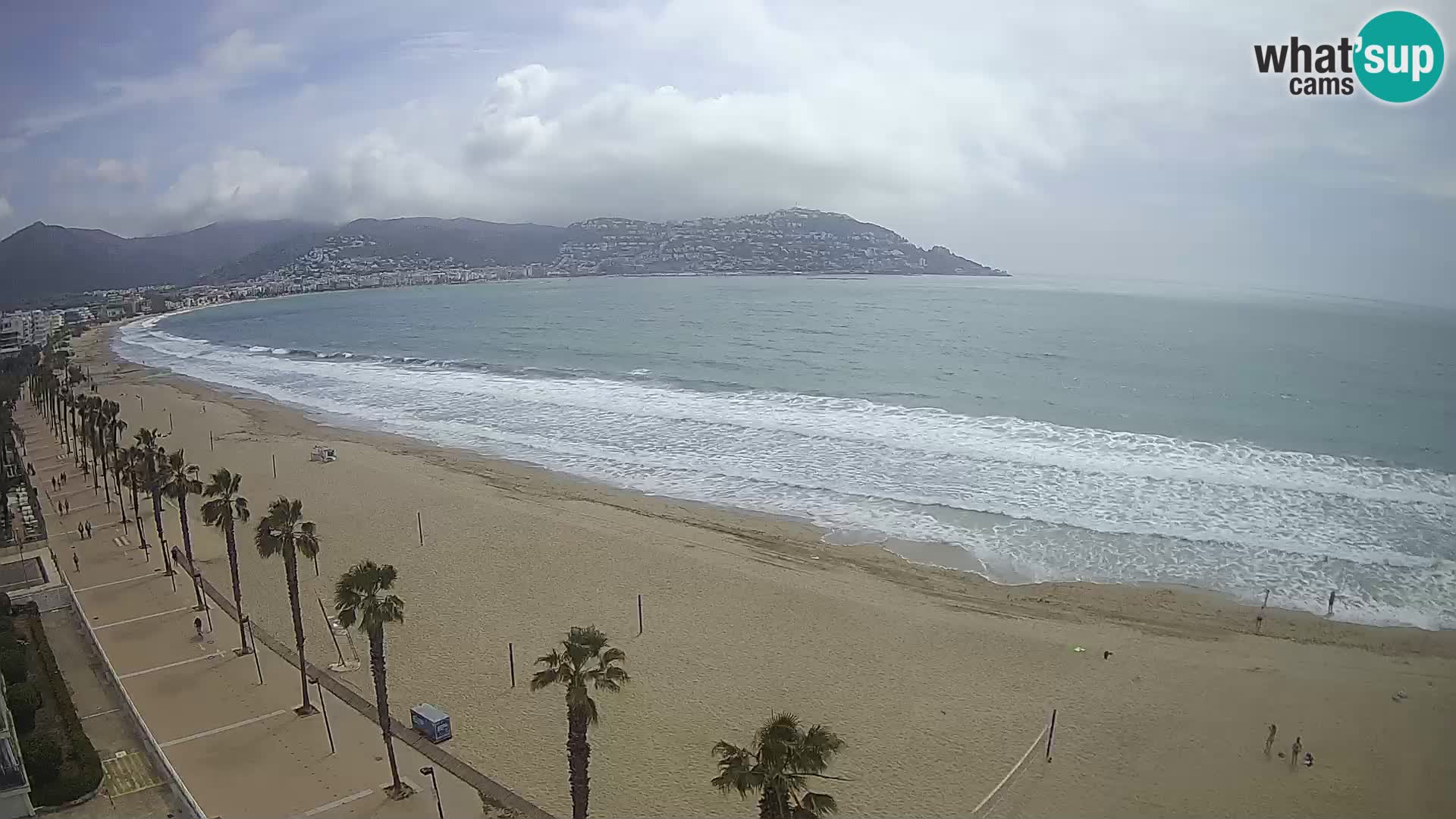 Live Roses Webcam Costa Brava beach view from MonteCarlo Hotel
