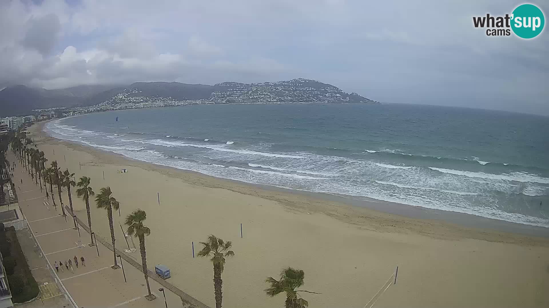 Live Roses Webcam Costa Brava beach view from MonteCarlo Hotel