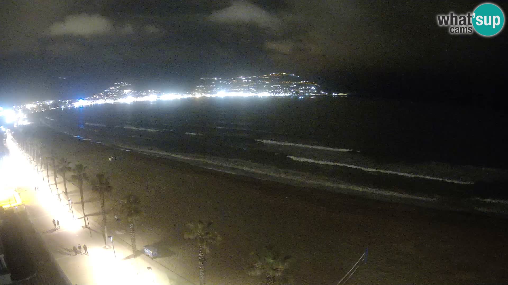 Live Roses Webcam Costa Brava beach view from MonteCarlo Hotel