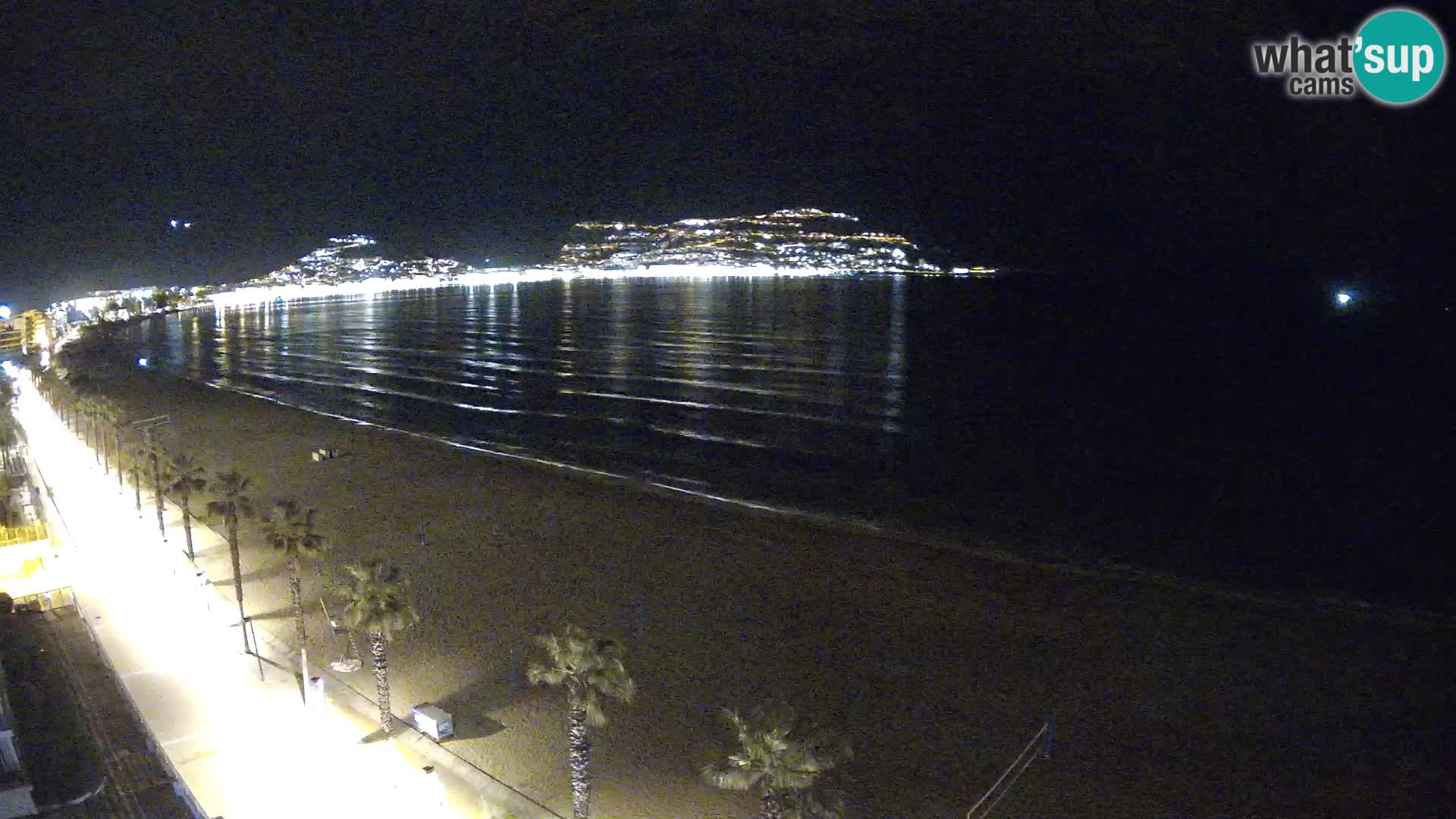 Live Roses Webcam Costa Brava beach view from MonteCarlo Hotel
