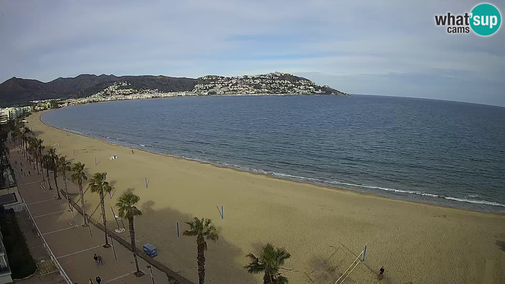 Live Roses Webcam Costa Brava beach view from MonteCarlo Hotel