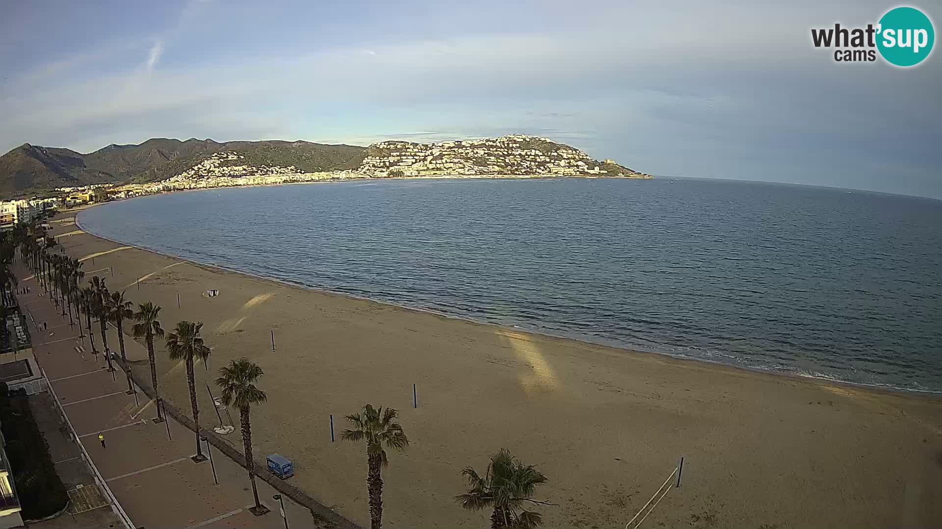 Live Roses Webcam Costa Brava beach view from MonteCarlo Hotel