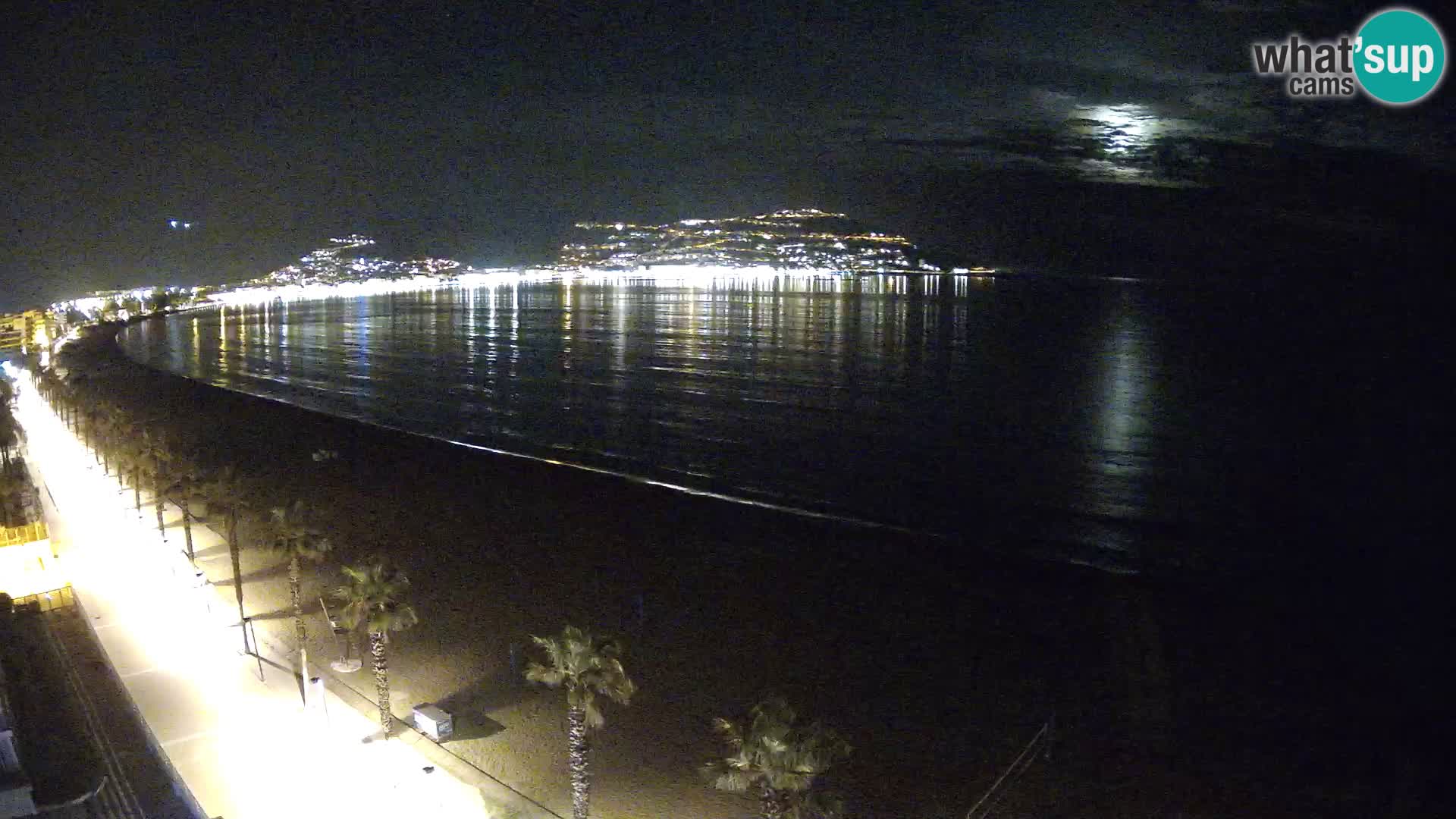 Live Roses Webcam Costa Brava beach view from MonteCarlo Hotel