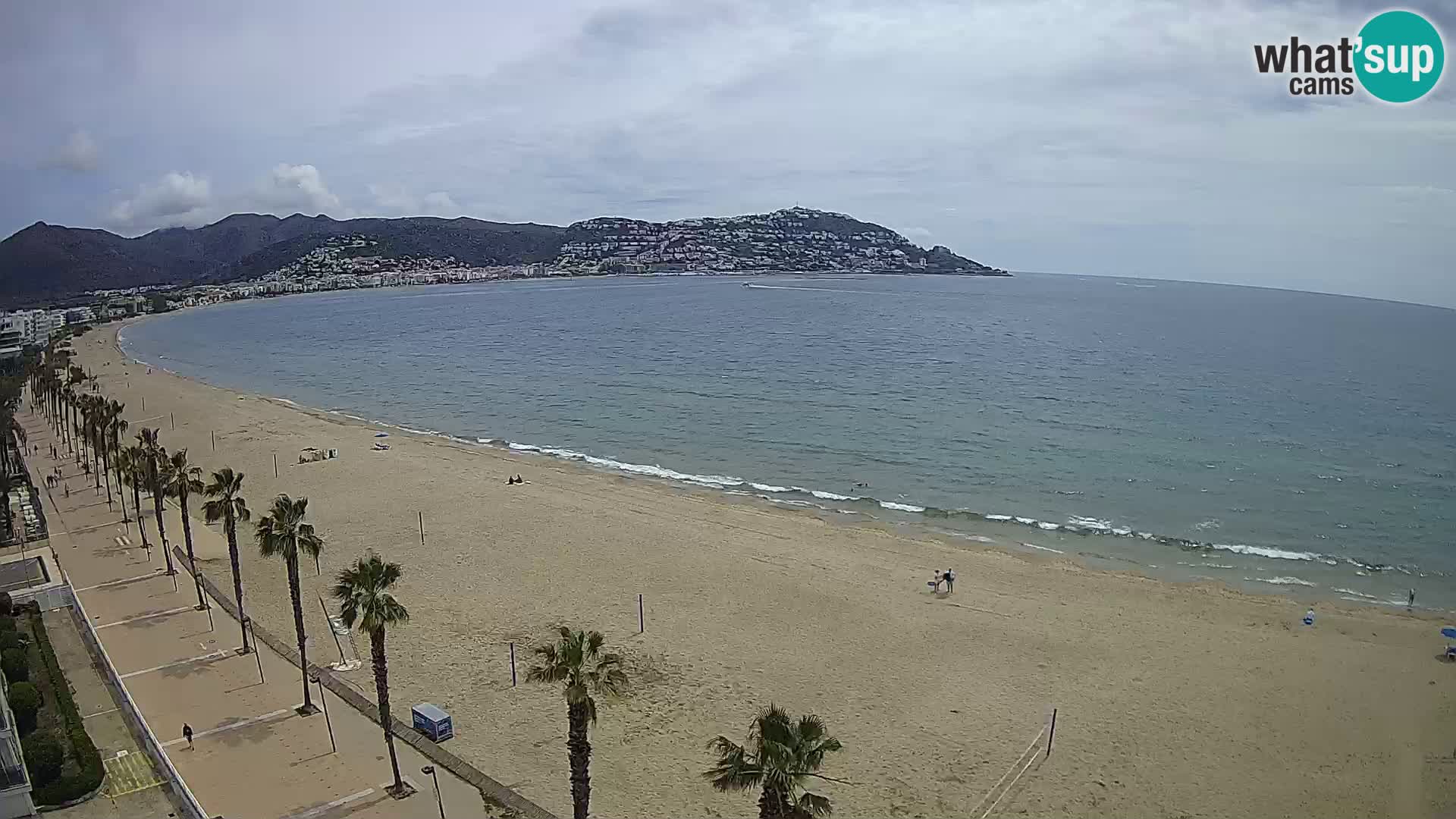 Live Roses Webcam Costa Brava beach view from MonteCarlo Hotel