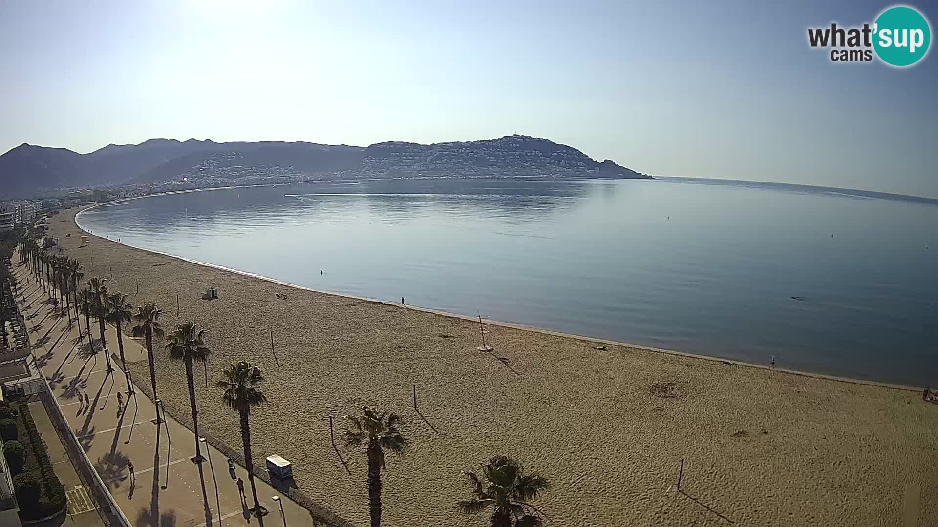 Live Roses Webcam Costa Brava beach view from MonteCarlo Hotel
