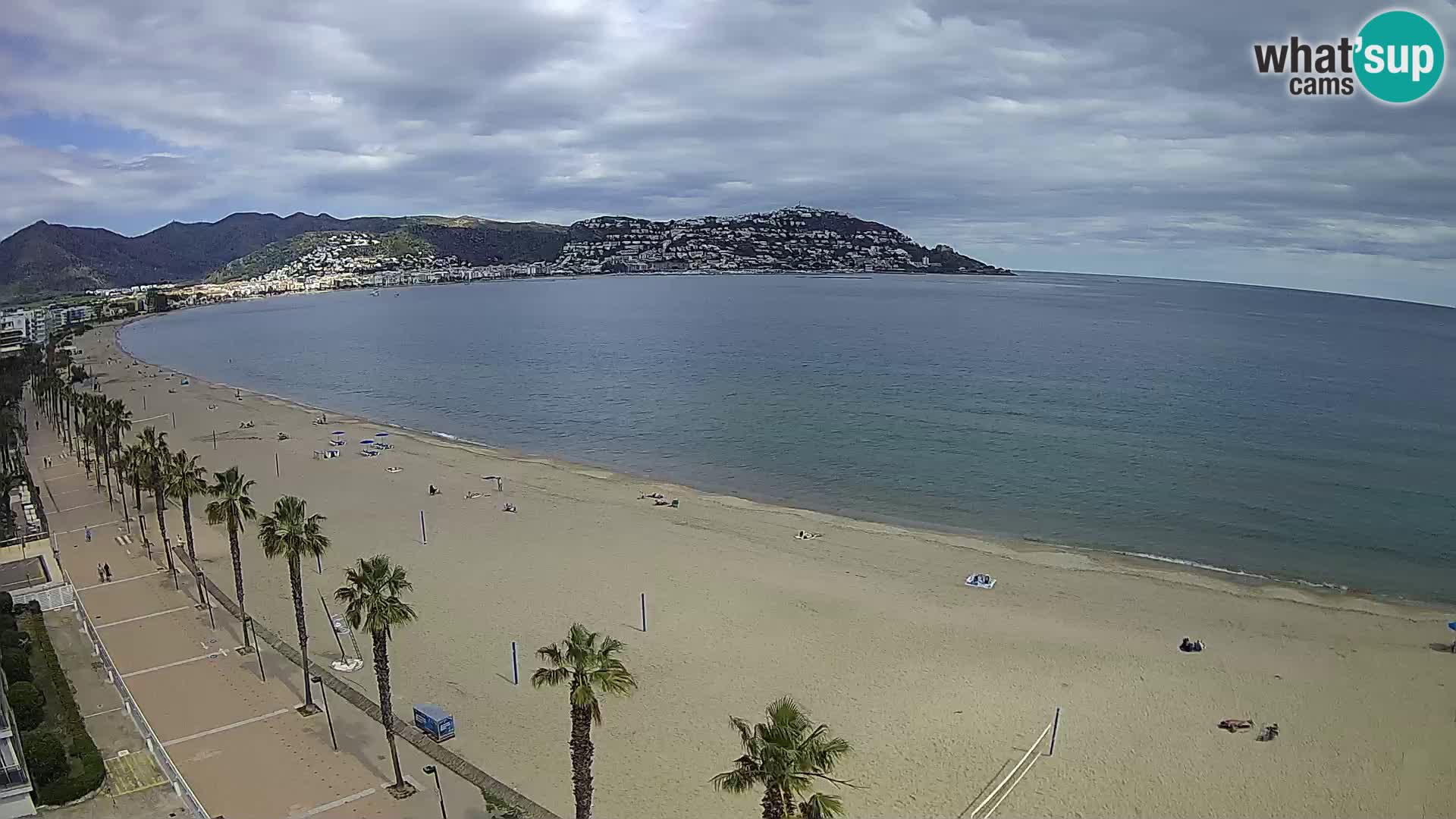 Live Roses Webcam Costa Brava beach view from MonteCarlo Hotel
