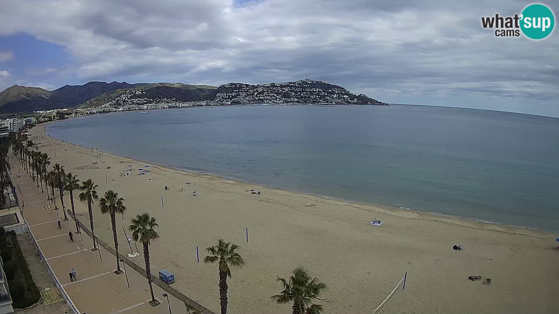 Live Roses Webcam Costa Brava beach view from MonteCarlo Hotel