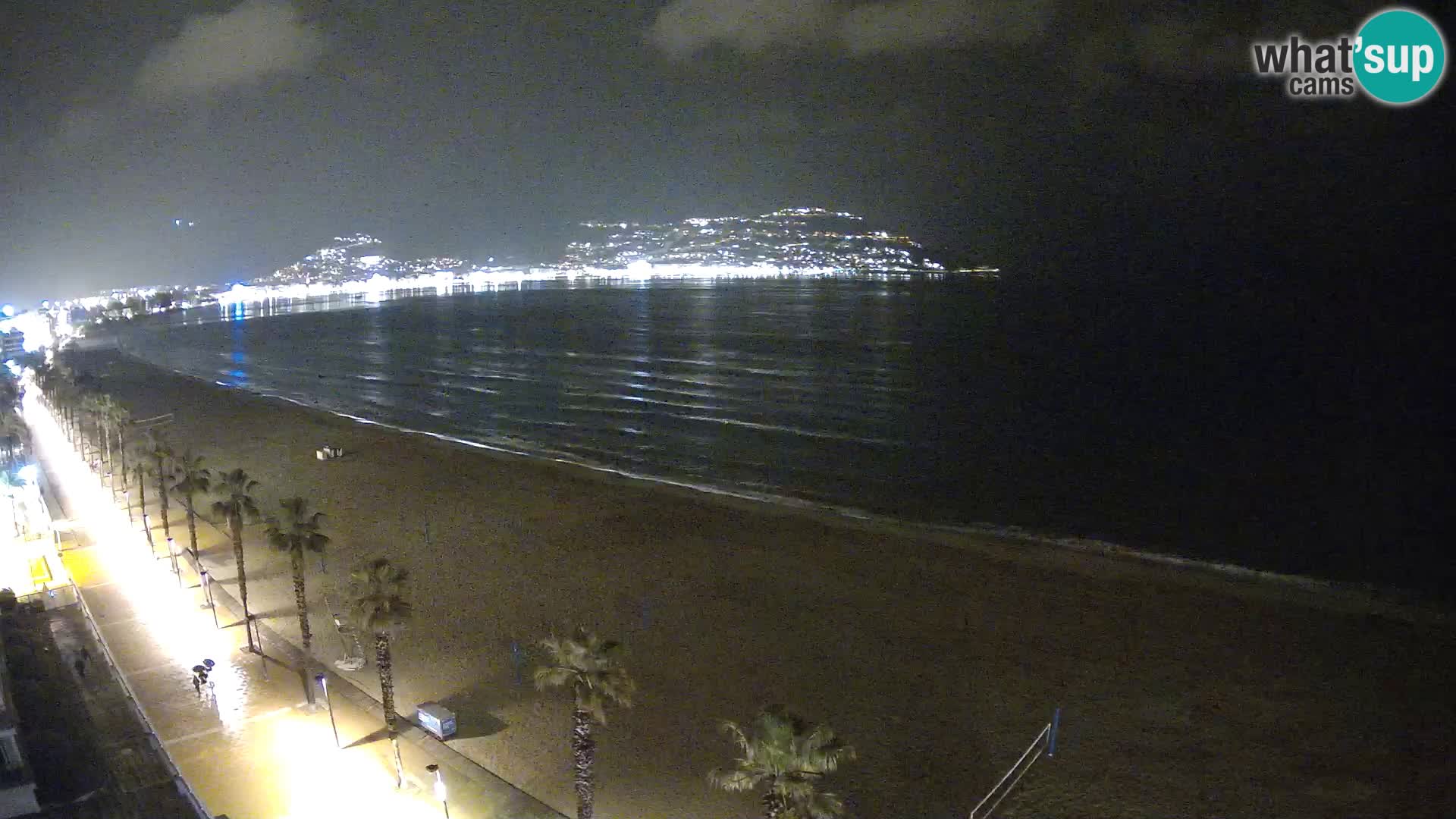 Live Roses Webcam Costa Brava beach view from MonteCarlo Hotel
