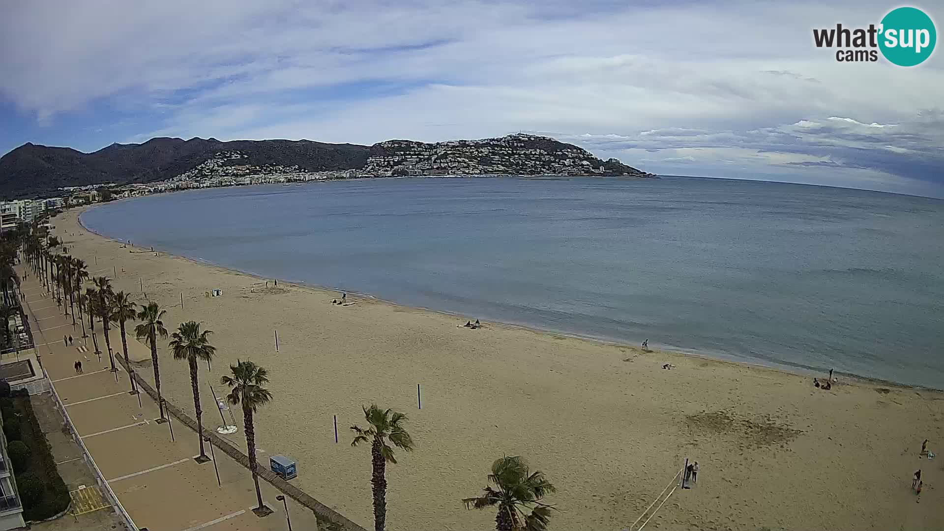 Live Roses Webcam Costa Brava beach view from MonteCarlo Hotel