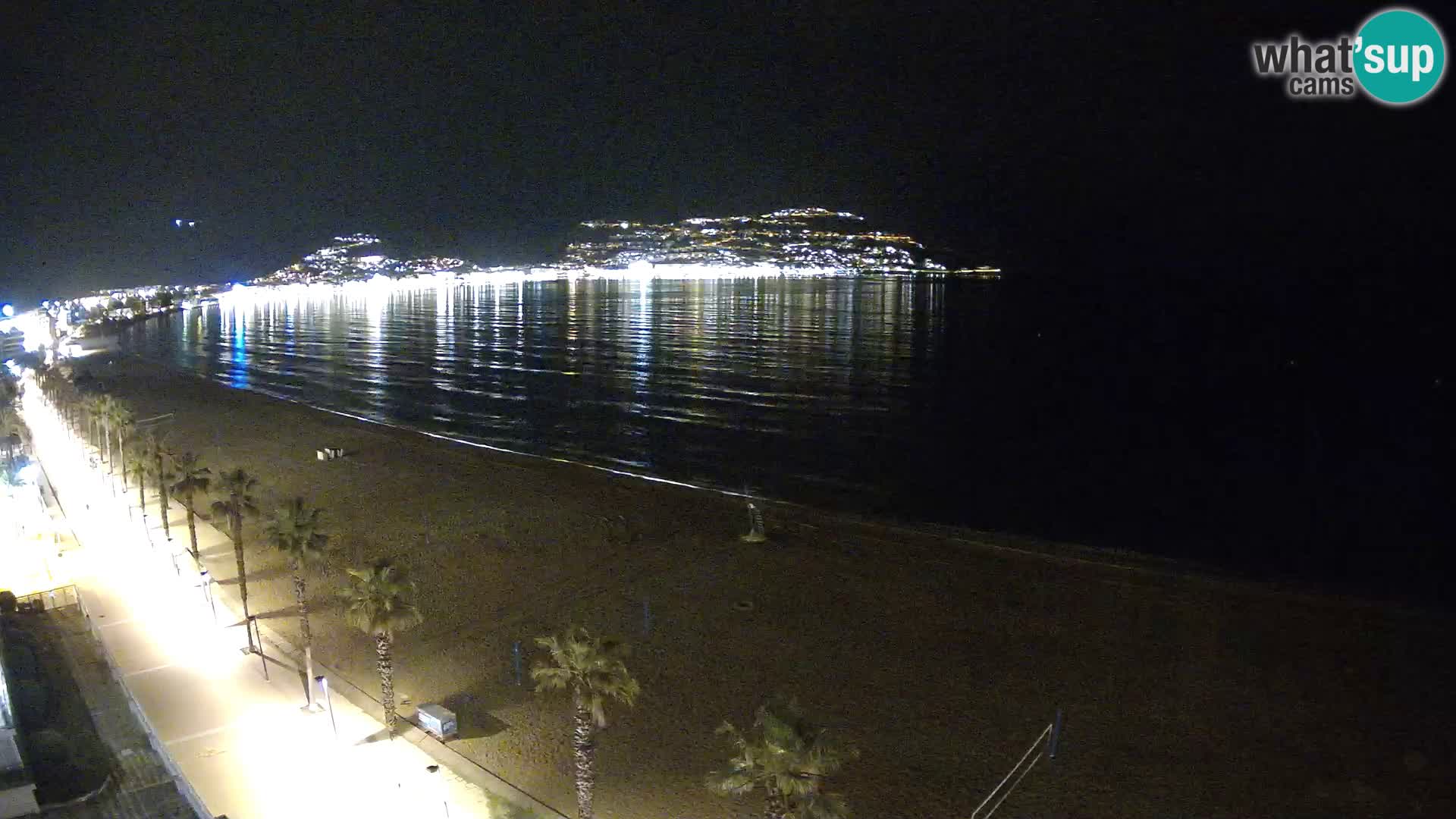 Live Roses Webcam Costa Brava beach view from MonteCarlo Hotel