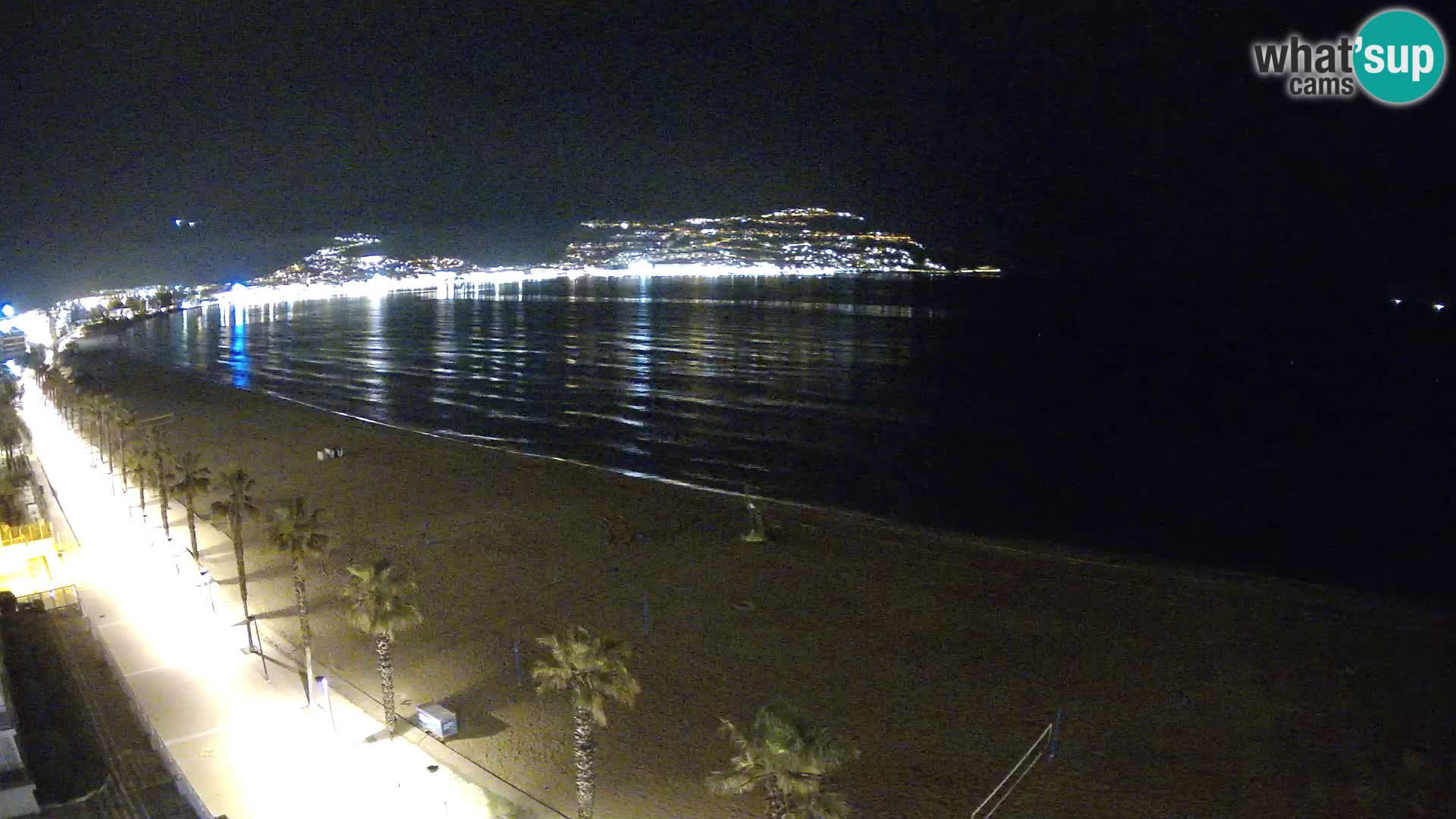 Live Roses Webcam Costa Brava beach view from MonteCarlo Hotel