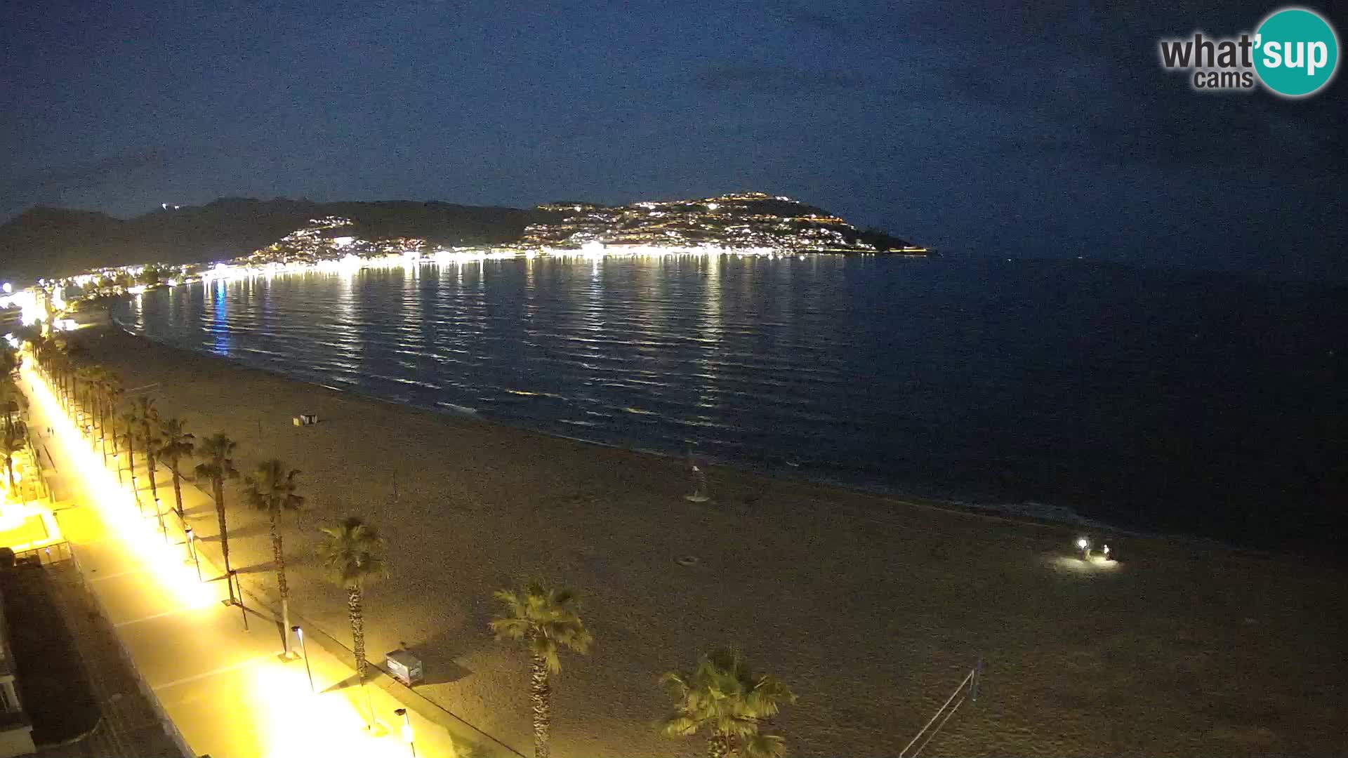 Live Roses Webcam Costa Brava beach view from MonteCarlo Hotel
