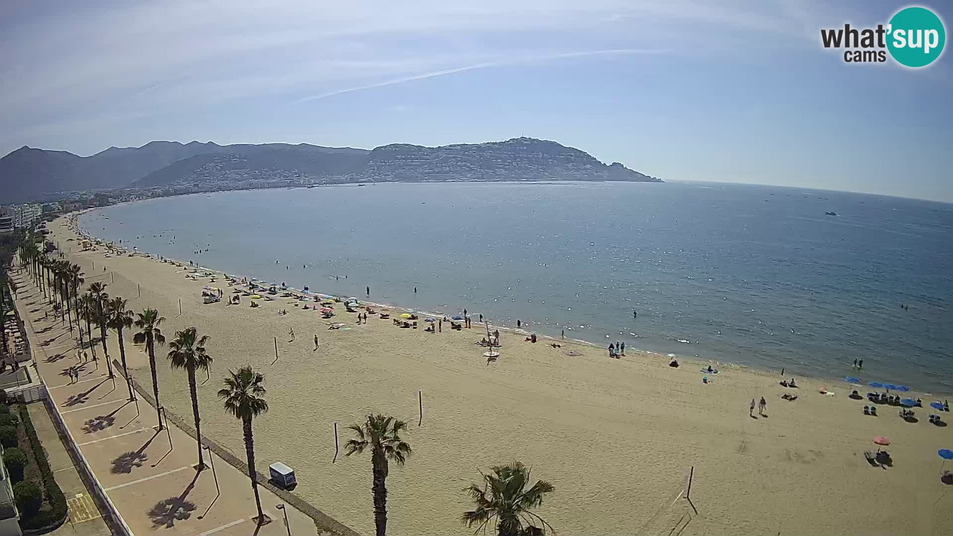 Live Roses Webcam Costa Brava beach view from MonteCarlo Hotel
