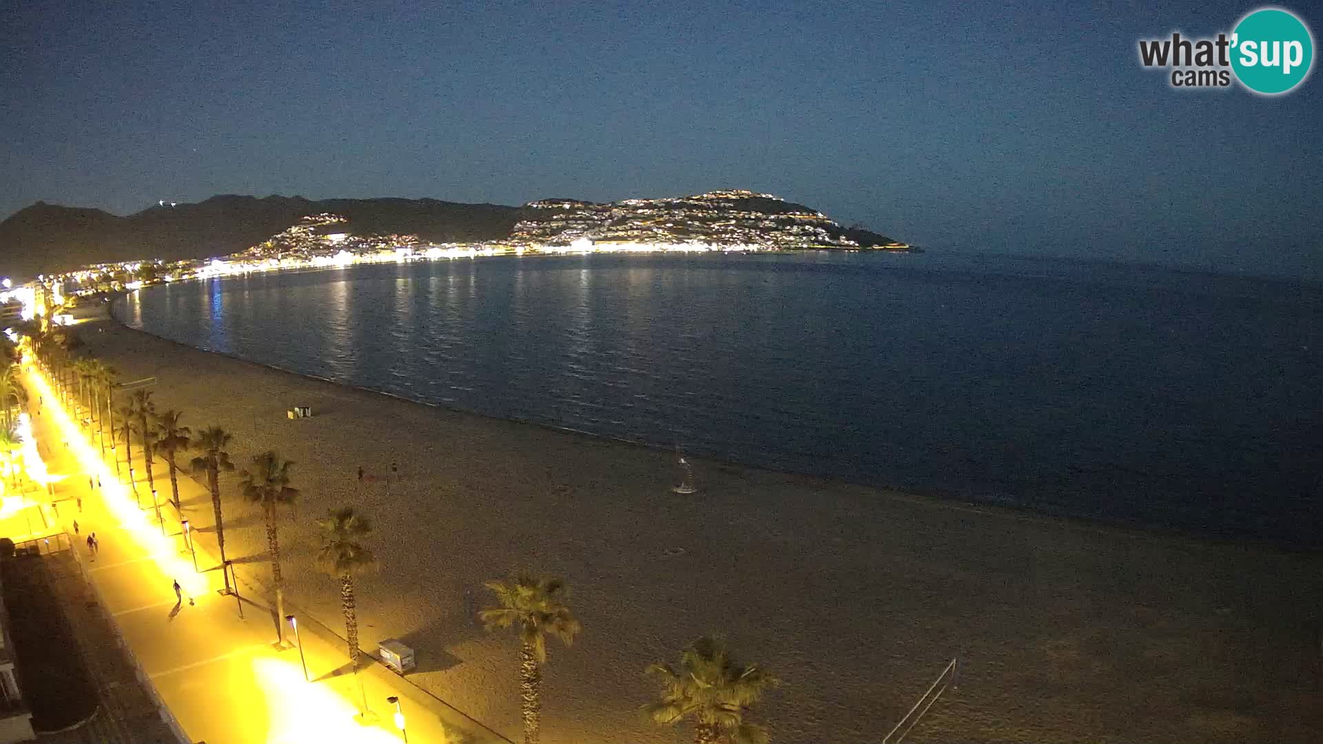 Live Roses Webcam Costa Brava beach view from MonteCarlo Hotel