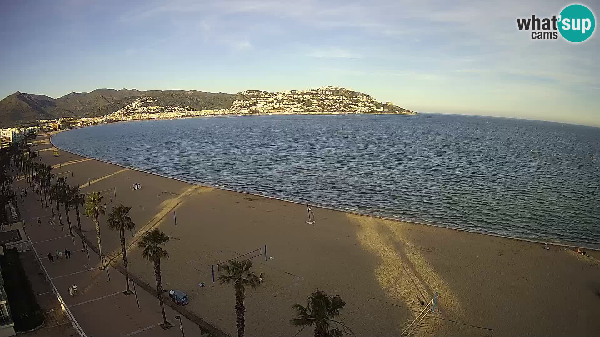 Live Roses Webcam Costa Brava beach view from MonteCarlo Hotel