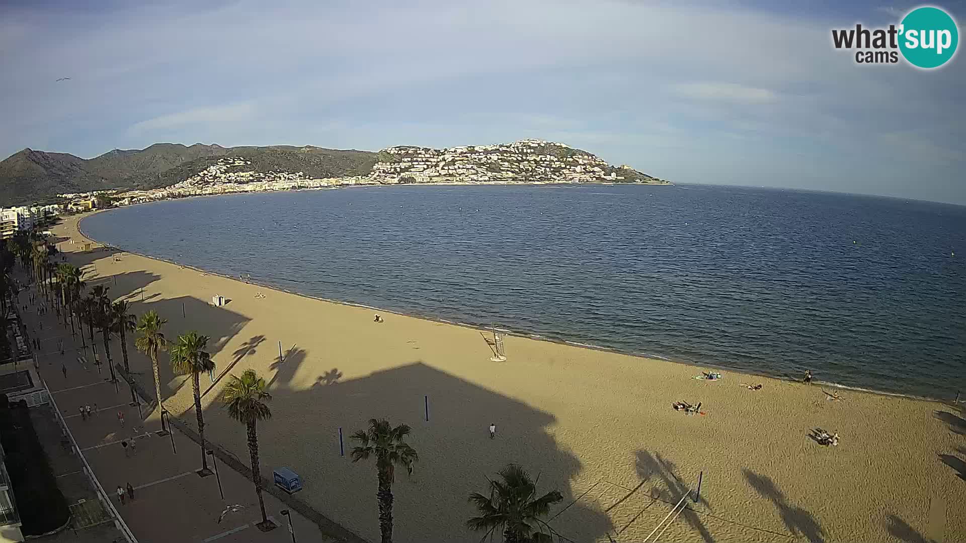 Live Roses Webcam Costa Brava beach view from MonteCarlo Hotel