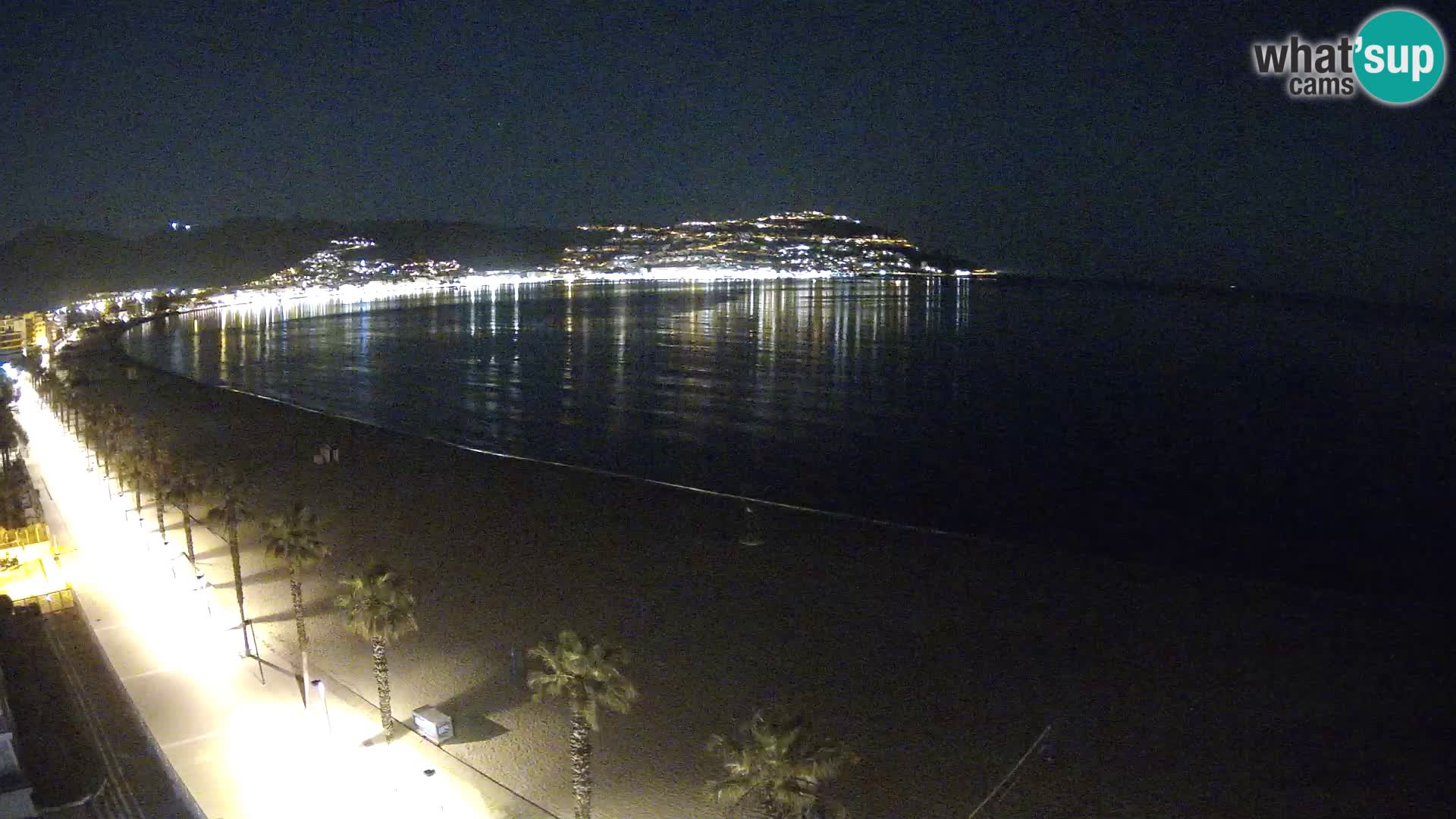 Live Roses Webcam Costa Brava beach view from MonteCarlo Hotel