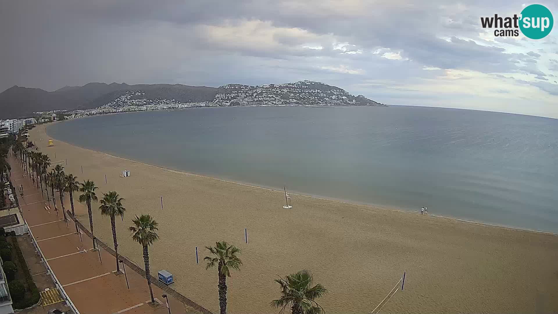 Live Roses Webcam Costa Brava beach view from MonteCarlo Hotel