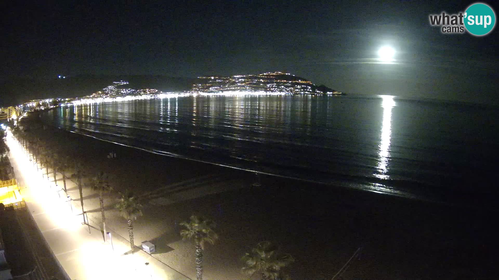 Live Roses Webcam Costa Brava beach view from MonteCarlo Hotel