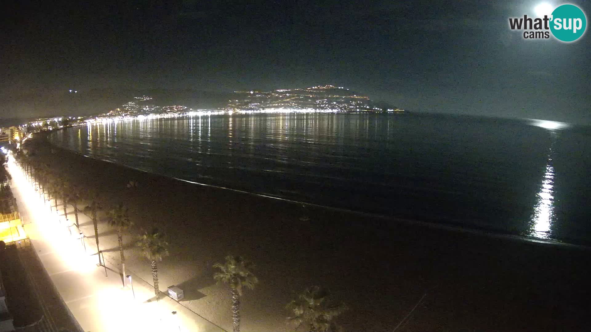 Live Roses Webcam Costa Brava beach view from MonteCarlo Hotel