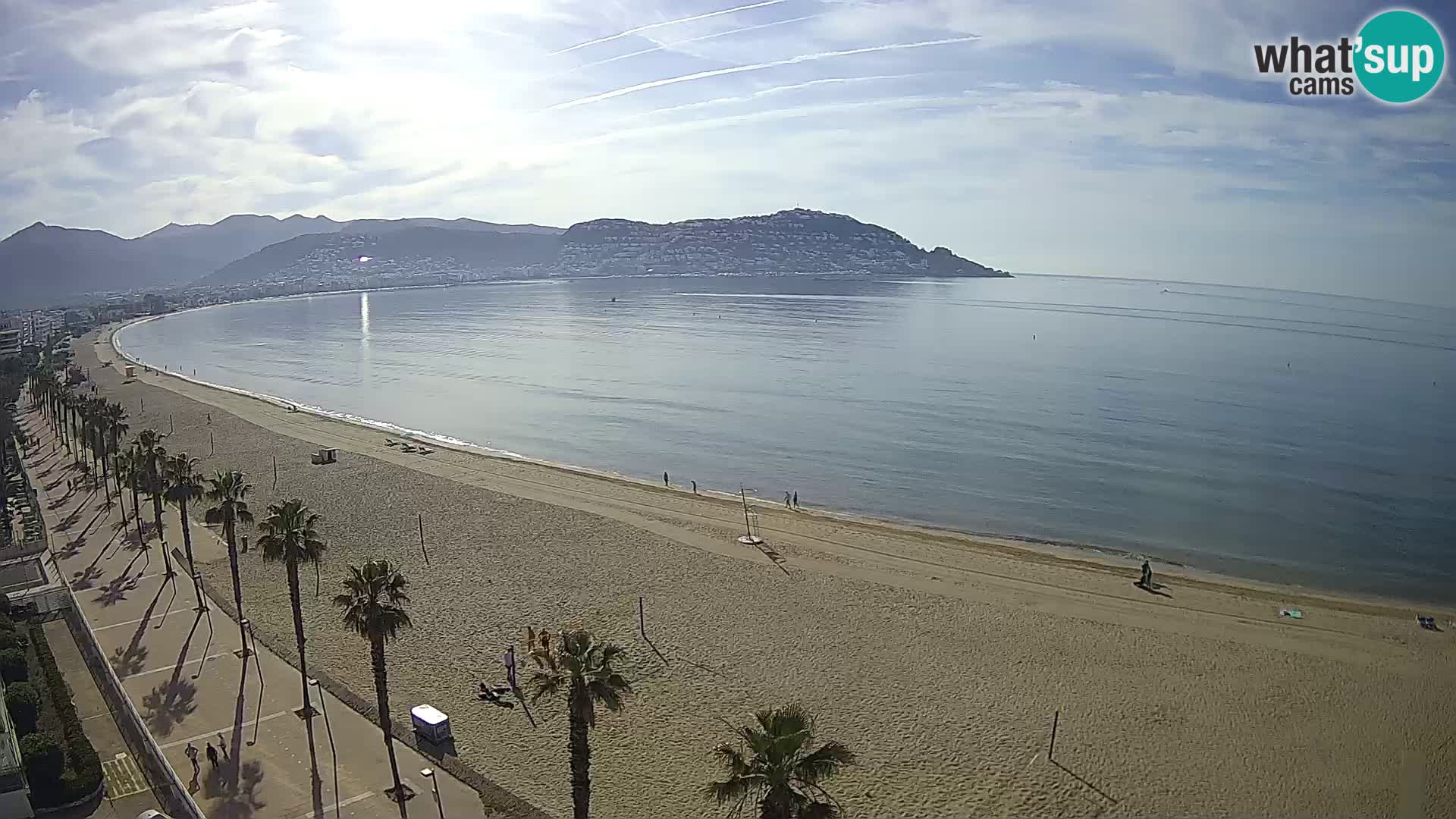 Live Roses Webcam Costa Brava beach view from MonteCarlo Hotel