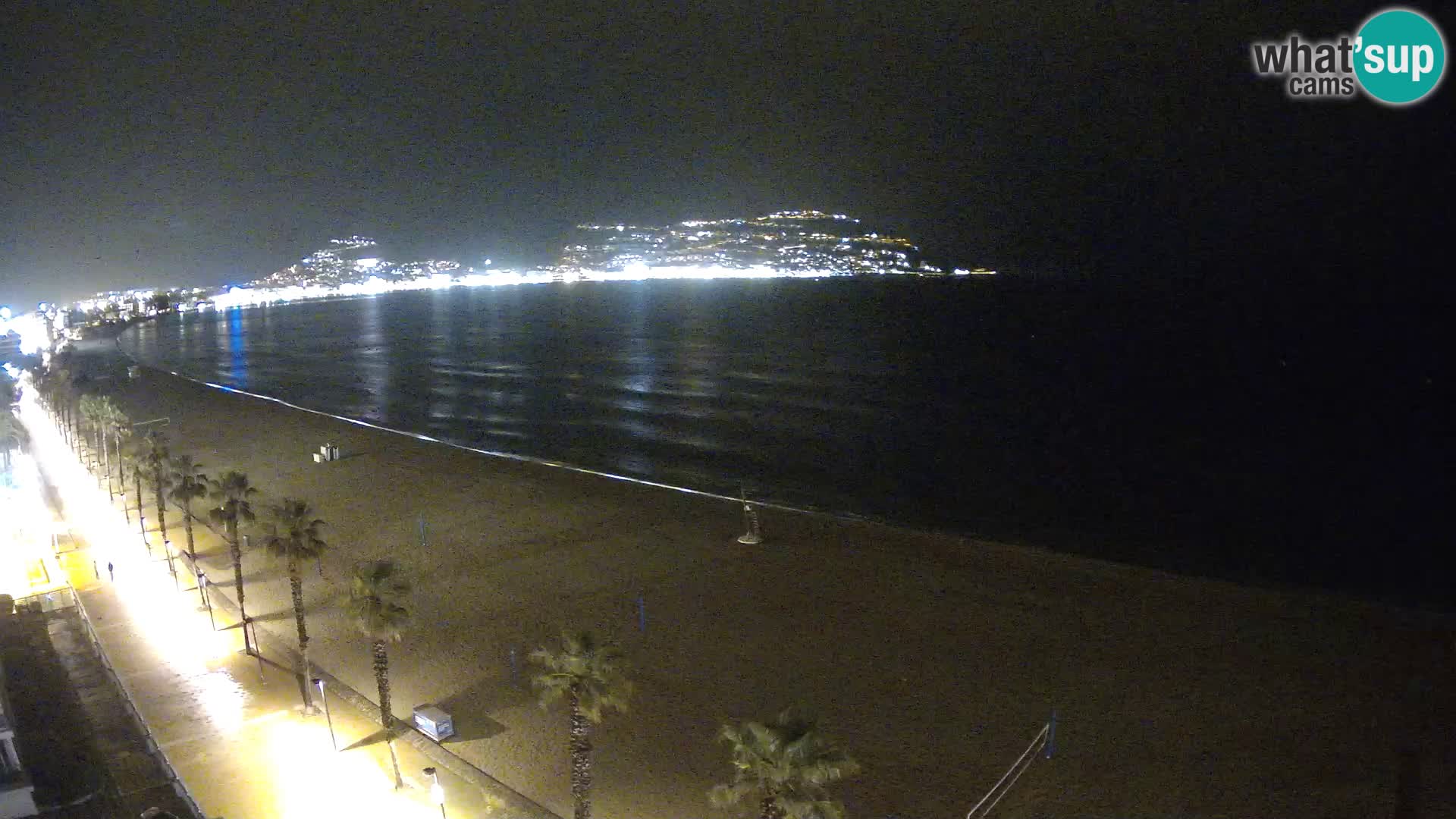 Live Roses Webcam Costa Brava beach view from MonteCarlo Hotel