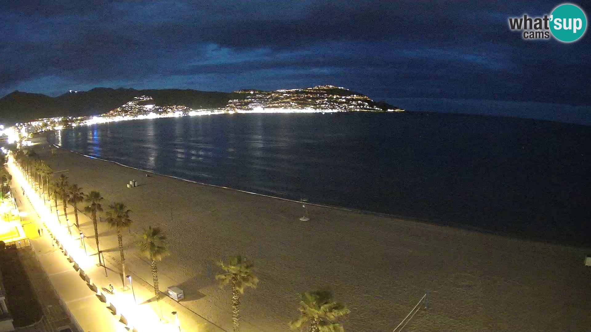 Live Roses Webcam Costa Brava beach view from MonteCarlo Hotel