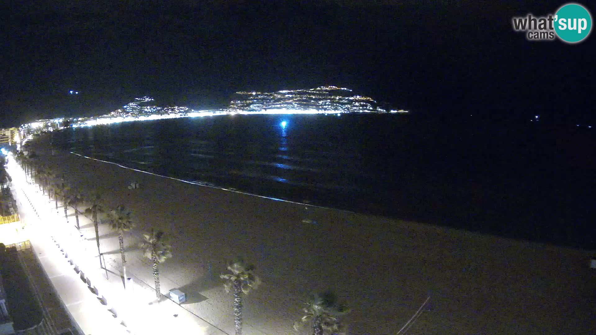 Live Roses Webcam Costa Brava beach view from MonteCarlo Hotel
