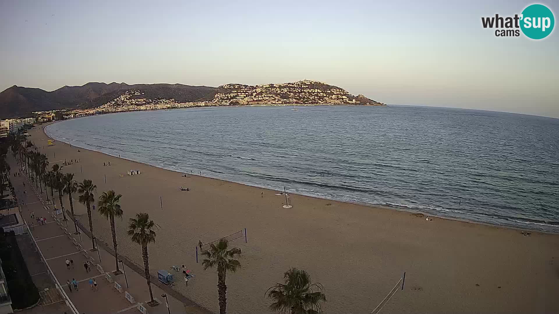 Live Roses Webcam Costa Brava beach view from MonteCarlo Hotel